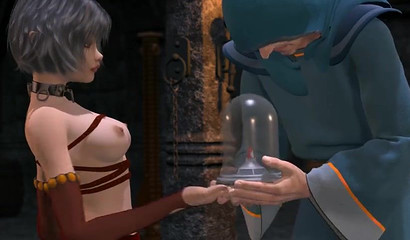 BDSM 3d cartoon with sexy naked girl