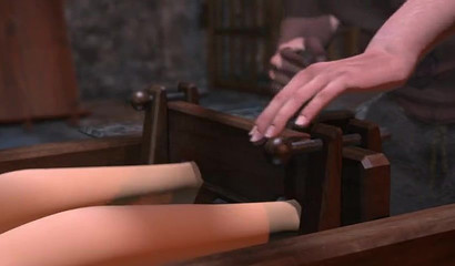BDSM 3d cartoon with sexy naked girl