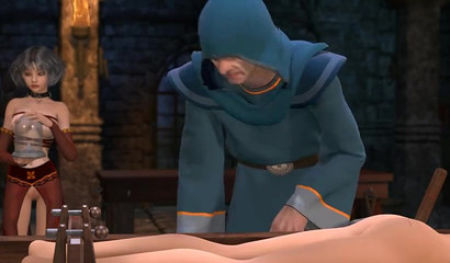 BDSM 3d cartoon with sexy naked girl