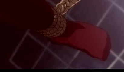 Tied up hentai girls molested by horny dude