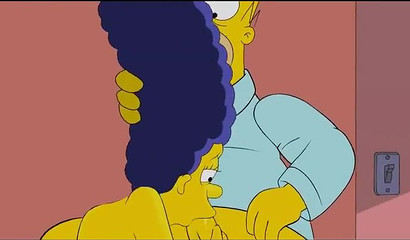 Stunning Marge Simpson gets pussy fucked by her lazy hubby Homer