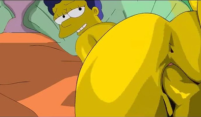 Stunning Marge Simpson gets pussy fucked by her lazy hubby Homer