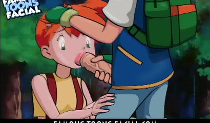 薄雾deepthroating灰的公鸡在她的膝盖上在口袋妖怪色情卡通