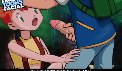 薄雾deepthroating灰的公鸡在她的膝盖上在口袋妖怪色情卡通