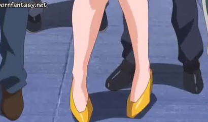 Busty anime girl molested in public - eng subs hentai video
