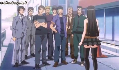 Busty anime girl molested in public - eng subs hentai video