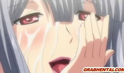 Busty hentai gal gets double penetrated in crazy train gangbang