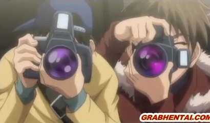 Busty hentai gal gets double penetrated in crazy train gangbang