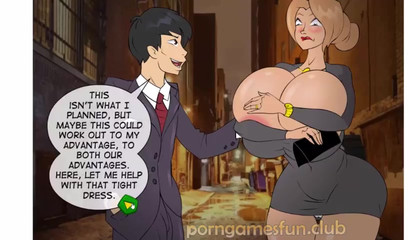 Video game action where you get to have fun with a busty woman