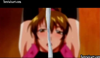 Cartoon babe with huge breasts gets licked and fucked by horny perverts
