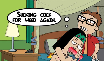 Hayley Smith sucking cock to get some weed money