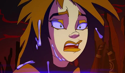 Zone Extreme Ghostbusters - Young long-haired girl gets ravaged by an insectoid monster