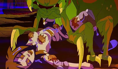 Zone Extreme Ghostbusters - Young long-haired girl gets ravaged by an insectoid monster
