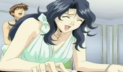 Awesome brunette mom loves young cock!