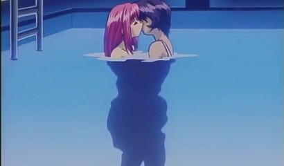 Pool fuck - anime girl seduced by her boyfriend and tentacles