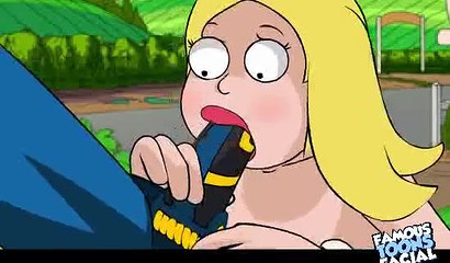 Good wife Francine Smith deepthroating Stan's robot cock - American Dad porn cartoon