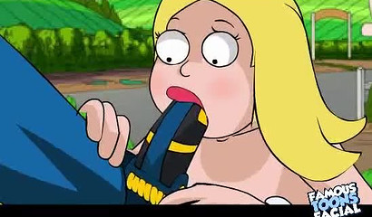 Good wife Francine Smith deepthroating Stan's robot cock - American Dad porn cartoon