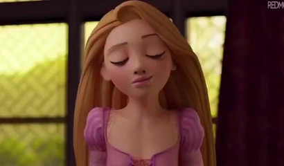 Skinny Rapunzel sucks dick for the first time and fucks with a prince