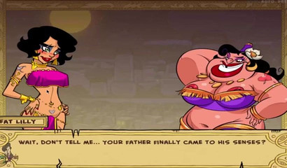 Jasmine sucks Gin's big dick in a fun XXX flash game