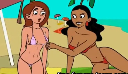 A selection of pictures and animations with the fucking heroines of the cartoon Kim Five-plus"