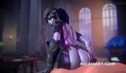 Widowmaker and other beauties from Overwatch enjoy sex in a hot compilation