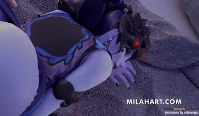 Widowmaker and other beauties from Overwatch enjoy sex in a hot compilation