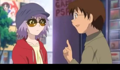 Young boy plays with mom's tits