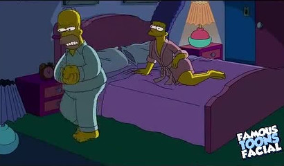 Late night sex between Homer and Marge Simpson