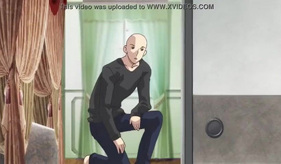 Bald boy worshipping the tits of a lovely young girl