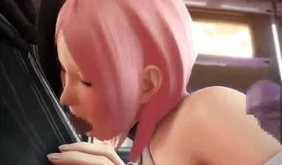 Pink-haired young girl destroyed by creepy tentacles