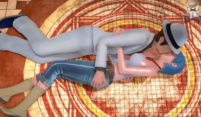 Big-boobed Bulma from the anime Dragon Ball Z rides a gentleman's penis, 3d porn