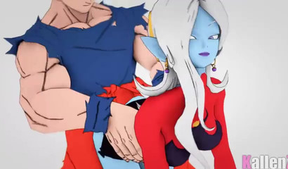 Dbs Sex - Blue bitch Vados enjoys sex with a muscular guy Goku, porn Dragon Ball Z