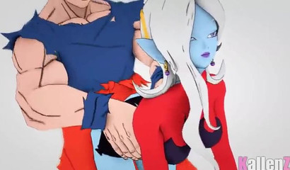 410px x 240px - Blue bitch Vados enjoys sex with a muscular guy Goku, porn Dragon Ball Z