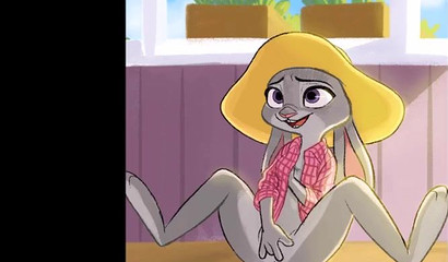 Sexy bunny Judy Hops and her friend Nick Wilde in XXX art collection