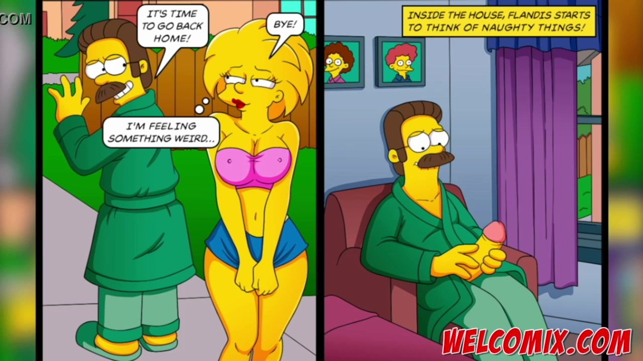 Порно комикс – Лиза Симпсон помогает Неду Фландерсу разобраться со стояком  » Порно Аниме, хентай и секс мультики